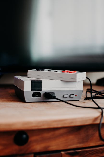 Retro video game console from the 90s
